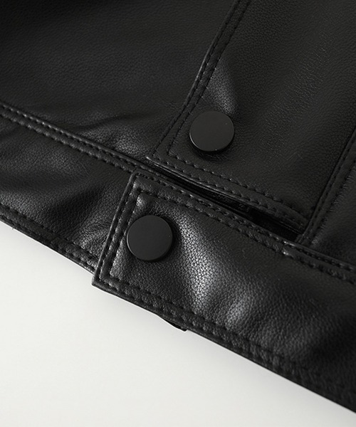 aimoha（アイモハ）の「フェイクレザージャケット（ライダースジャケット・レディース・ブラック・SMALL/MEDIUM/LARGE）」の10枚目の写真