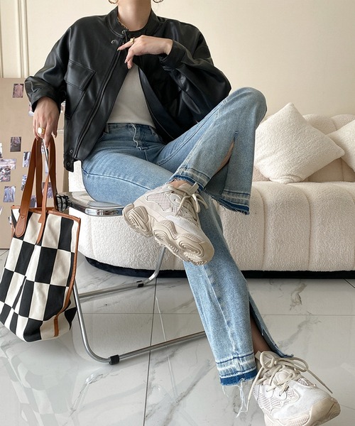 aimoha（アイモハ）の「フェイクレザージャケット（ライダースジャケット・レディース・ブラック・SMALL/MEDIUM/LARGE）」の16枚目の写真