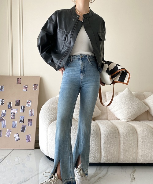 aimoha（アイモハ）の「フェイクレザージャケット（ライダースジャケット・レディース・ブラック・SMALL/MEDIUM/LARGE）」の20枚目の写真