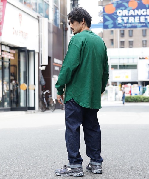 jiggys shop(ジギーズショップ)の「USAコットン ロンT オーバーサイズ 無地 長袖Tシャツ(Tシャツ/カットソー・メンズ・オフホワイト/ベージュ/ネイビー/ブラック/ミックスグレー/ダークグリーン・LARGE/X-LARGE/MEDIUM)」の16枚目の写真