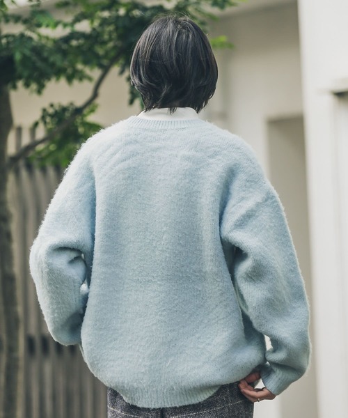 URBAN RESEARCH Sonny Label（アーバンリサーチサニーレーベル）の「モヘアタッチジャガードプルオーバー（ニット/セーター・メンズ・ライトブルー/ネイビー/オレンジ/グリーン系その他/ブルー系その他・MEDIUM/LARGE）」の18枚目の写真