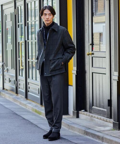 green label relaxing（グリーンレーベルリラクシング）の「フラノツイル 1プリーツ ユーティリティーパンツ テーパード -ウォッシャブル・ストレッチ-（その他パンツ・メンズ・ベージュ/ネイビー/オリーブ・S/L/M/XL）」の5枚目の写真