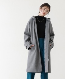 メルトンフード付きコート