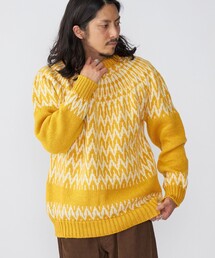 Guernsey Woollens | *【SHIPS別注】Guernsey Woollens: アイスランディック クルーネック ニット (セーター)(ニット/セーター)