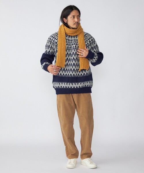 Guernsey Woollens（ガンジーウーレンズ）の「*【SHIPS別注】Guernsey Woollens: アイスランディック クルーネック ニット (セーター)（ニット/セーター・メンズ・ナチュラル/オリーブ/イエロー系/ネイビー・SMALL/MEDIUM/LARGE/X-LARGE）」の21枚目の写真