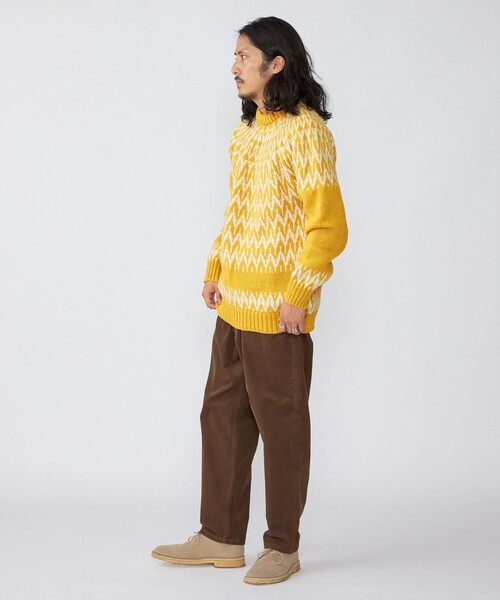 Guernsey Woollens（ガンジーウーレンズ）の「*【SHIPS別注】Guernsey Woollens: アイスランディック クルーネック ニット (セーター)（ニット/セーター・メンズ・ナチュラル/オリーブ/イエロー系/ネイビー・SMALL/MEDIUM/LARGE/X-LARGE）」の14枚目の写真
