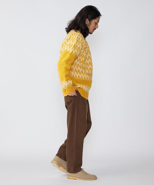 Guernsey Woollens（ガンジーウーレンズ）の「*【SHIPS別注】Guernsey Woollens: アイスランディック クルーネック ニット (セーター)（ニット/セーター・メンズ・ナチュラル/オリーブ/イエロー系/ネイビー・SMALL/MEDIUM/LARGE/X-LARGE）」の8枚目の写真