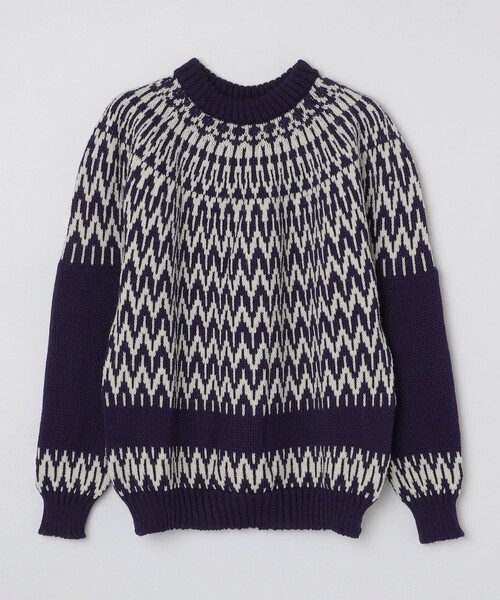 Guernsey Woollens（ガンジーウーレンズ）の「*【SHIPS別注】Guernsey Woollens: アイスランディック クルーネック ニット (セーター)（ニット/セーター・メンズ・ナチュラル/オリーブ/イエロー系/ネイビー・SMALL/MEDIUM/LARGE/X-LARGE）」の20枚目の写真