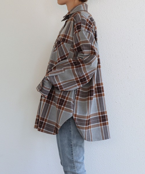 m me emd エムミーエメ　チェックシャツ アンドミー andme 2way チェック シャツ ブラウス キャミソール