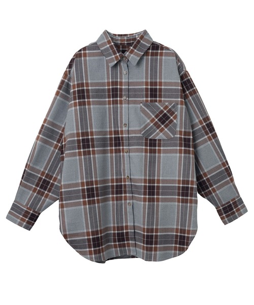 m me emd エムミーエメ　チェックシャツ チェック柄衿付きシャツ（シャツ/ブラウス）｜andme（アンドミー