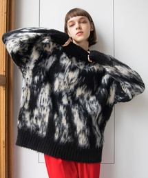 VACANCY | モノクロハイネックシャギーニット(ニット/セーター)