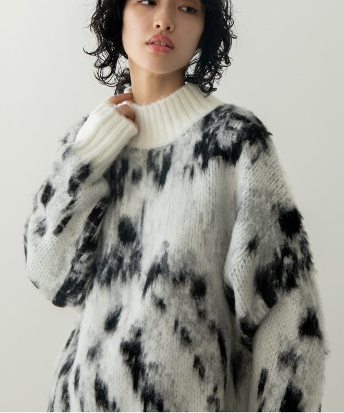 SELF PORTRAIT - ❤️正規品Selfportrait24春新作新品★白　長袖　ニット　ジャケット セール】 キャッシュウールタートルネックトップス （ニット