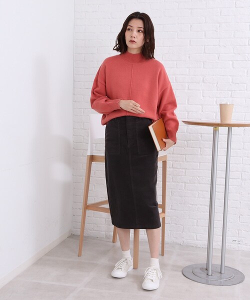 SHOO・LA・RUE(シューラルー)の「◆ストレッチコーデュロイ ナロースカート(スカート・レディース・ダークオレンジ/ブラック/グレー系その他/ベージュ・02/03/04)」の22枚目の写真