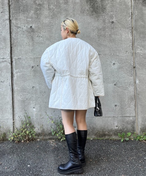 CIAOPANIC(チャオパニック)の「【CPC SCAMP】キルティングブルゾン(ノーカラーコート・レディース・アイボリー/ブラウン/カーキ・FREE)」の21枚目の写真