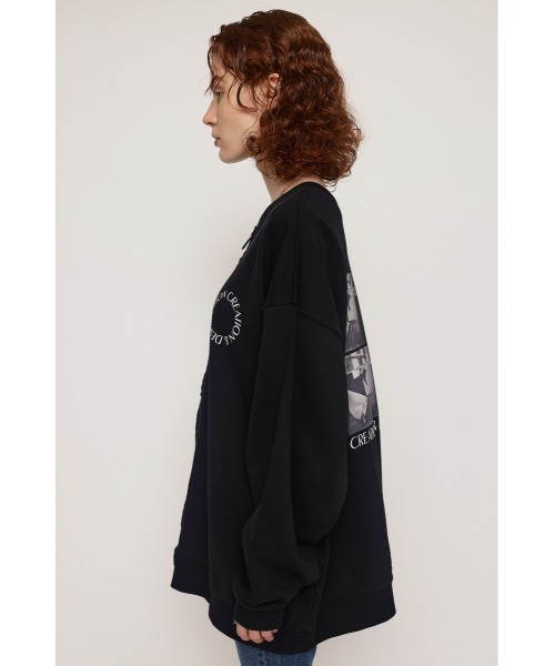 SLY(スライ)の「2WAY PHOTO SW TOPS 2ウェイ フォト スウェット トップス トレーナー(スウェット・レディース・オフホワイト/ブラック/グレー・FREE)」の19枚目の写真