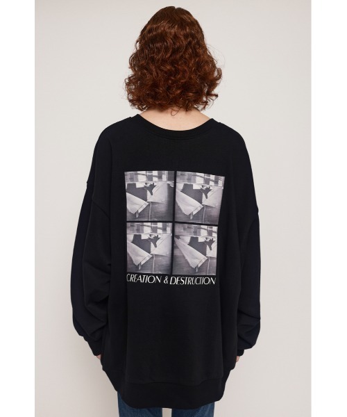 SLY(スライ)の「2WAY PHOTO SW TOPS 2ウェイ フォト スウェット トップス トレーナー(スウェット・レディース・オフホワイト/ブラック/グレー・FREE)」の20枚目の写真