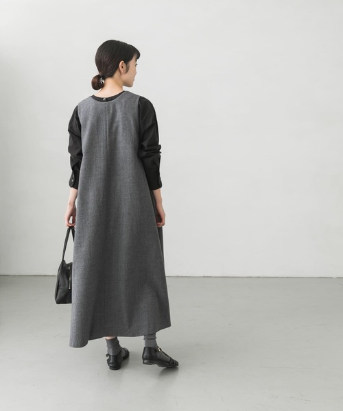 かぐれ（カグレ）の「ウールフラノAラインワンピース（ワンピース