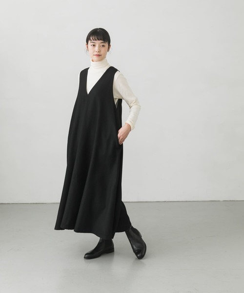 かぐれ（カグレ）の「ウールフラノAラインワンピース（ワンピース
