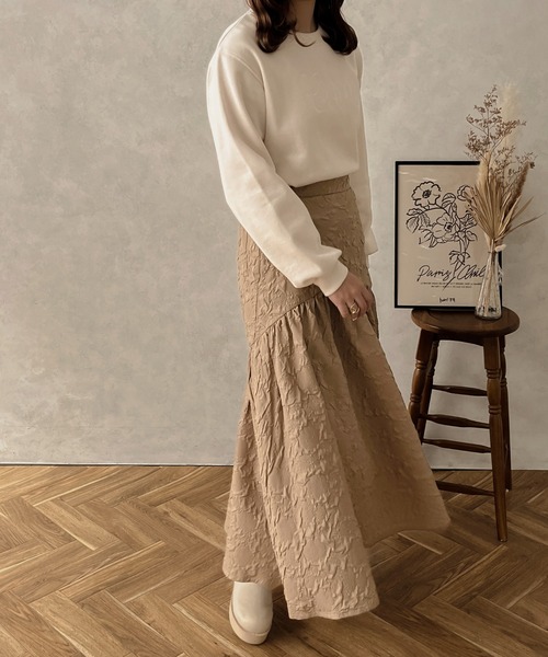 apres jour clair(アプレジュールクレア)の「【apres jour clair】ロゴ刺繍スウェット【ZOZOTOWN限定アイテム】(スウェット・レディース・アイボリー/モカ・X-LARGE/フリー)」の7枚目の写真