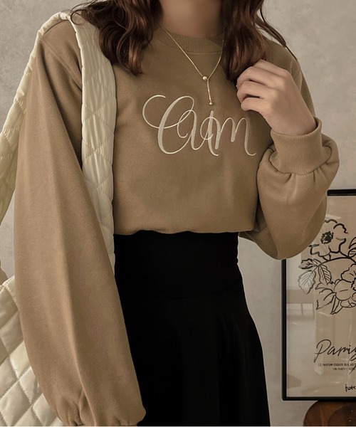 apres jour clair(アプレジュールクレア)の「【apres jour clair】ロゴ刺繍スウェット【ZOZOTOWN限定アイテム】(スウェット・レディース・アイボリー/モカ・X-LARGE/フリー)」の9枚目の写真