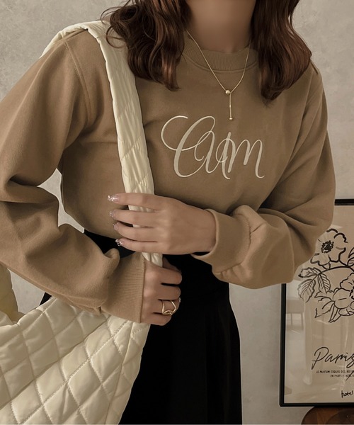 apres jour clair(アプレジュールクレア)の「【apres jour clair】ロゴ刺繍スウェット【ZOZOTOWN限定アイテム】(スウェット・レディース・アイボリー/モカ・X-LARGE/フリー)」の10枚目の写真
