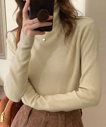 DAY CLOSET | レディース モヘア風タートルネックリブニットセーター(ニット/セーター)