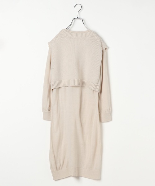 GLOBAL WORK（グローバルワーク）の「ケーブルニットセットワンピース/124977（ワンピース・キッズ・ライトブルー/ブラウン/オフホワイト・100cm/130cm/140cm/160cm/150cm/120cm/110cm）」の17枚目の写真