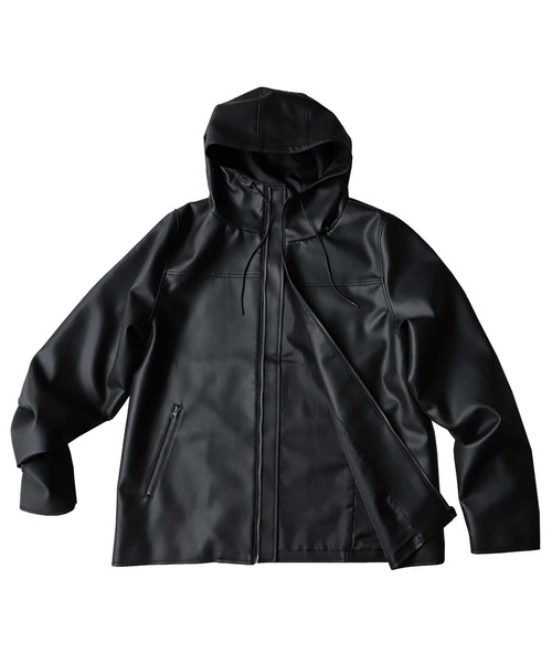 antiqua(アンティカ)の「軽量で丈夫!ラフに着られるヴィ―ガンレザージャケット(ライダースジャケット・レディース・ブラック・M/L)」の12枚目の写真