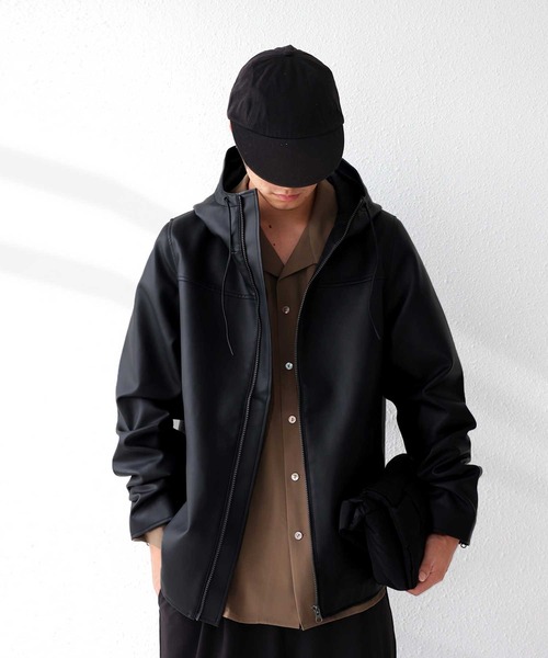 antiqua(アンティカ)の「軽量で丈夫!ラフに着られるヴィ―ガンレザージャケット(ライダースジャケット・レディース・ブラック・M/L)」の19枚目の写真