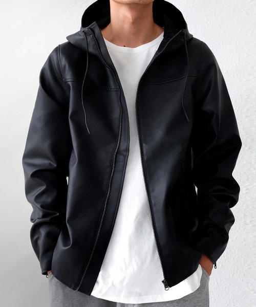 antiqua(アンティカ)の「軽量で丈夫!ラフに着られるヴィ―ガンレザージャケット(ライダースジャケット・レディース・ブラック・M/L)」の14枚目の写真