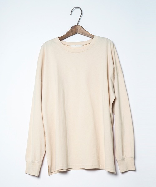 Crisp（クリスプ）の「ベーシックロングTシャツ（Tシャツ/カットソー・レディース・ホワイト/アイボリー・FREE）」の5枚目の写真