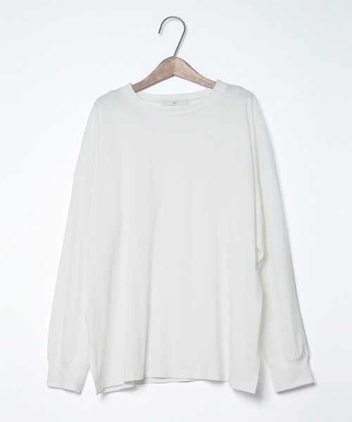 Crisp（クリスプ）の「ベーシックロングTシャツ（Tシャツ/カットソー・レディース・ホワイト/アイボリー・FREE）」の7枚目の写真