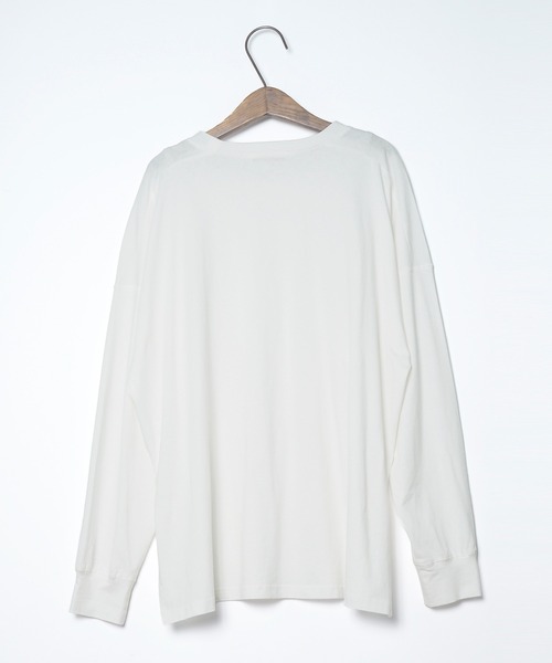 Crisp（クリスプ）の「ベーシックロングTシャツ（Tシャツ/カットソー・レディース・ホワイト/アイボリー・FREE）」の6枚目の写真