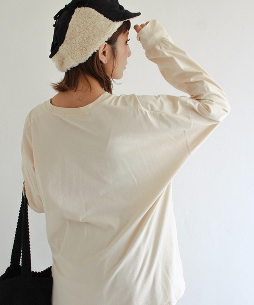 Crisp（クリスプ）の「ベーシックロングTシャツ（Tシャツ/カットソー・レディース・ホワイト/アイボリー・FREE）」の12枚目の写真