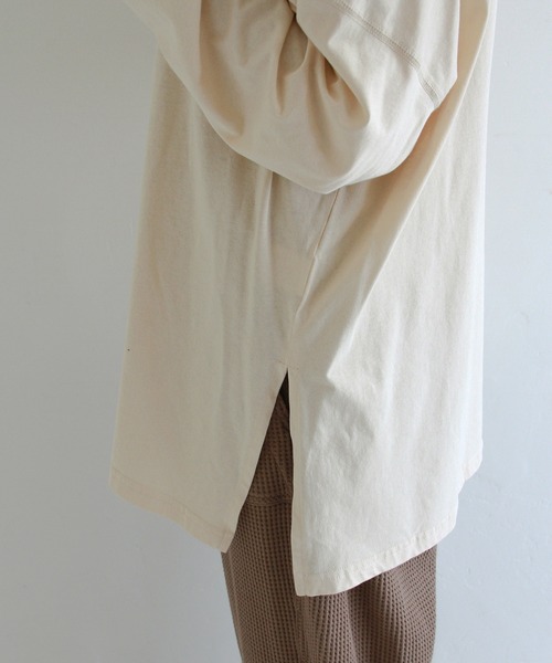 Crisp（クリスプ）の「ベーシックロングTシャツ（Tシャツ/カットソー・レディース・ホワイト/アイボリー・FREE）」の19枚目の写真