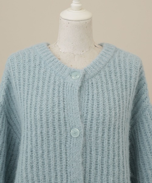 NANO universe（ナノユニバース）の「LB.04/WEB限定 前後2WAYニット（カーディガン/ボレロ・レディース・オフホワイト/フューシャピンク/ミント・FREE）」の15枚目の写真