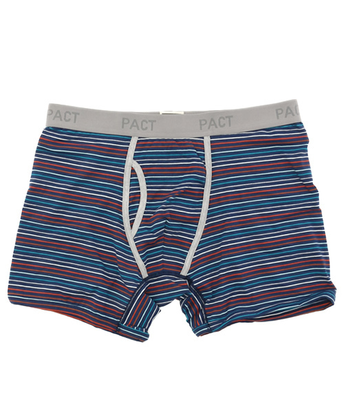 PACT(パクト)の「Men's Boxer Brief-Beach Blanket Stripe メンズ・ボクサーブリーフ(ブリーフ・メンズ・ストライプ・L/S/M)」の1枚目の写真