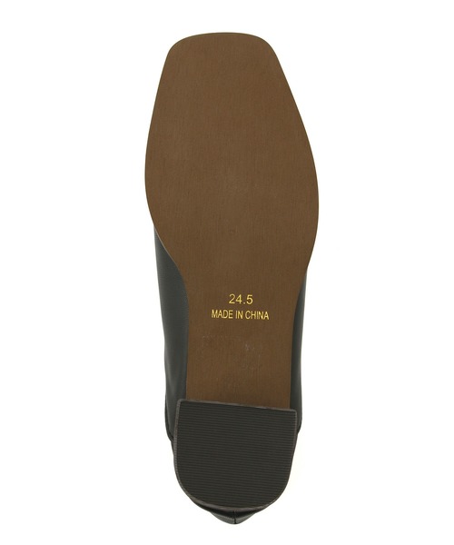 ROPE' PICNIC（ロペピクニック）の「スクエアトゥセンターシーム甲深バブーシュ（パンプス・レディース・ブラック/ゴールド系その他2/キナリ・25.0cm/24.5cm/23.0cm/24.0cm/23.5cm）」の8枚目の写真