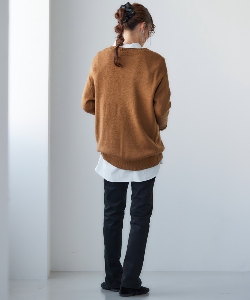 SMILE LAND（スマイルランド）の「大きいサイズ すごのびストレッチツイルストレートパンツ（チノパンツ・レディース・ブラック・76/92/122/98/80/84/73/106/88/96/114）」の12枚目の写真