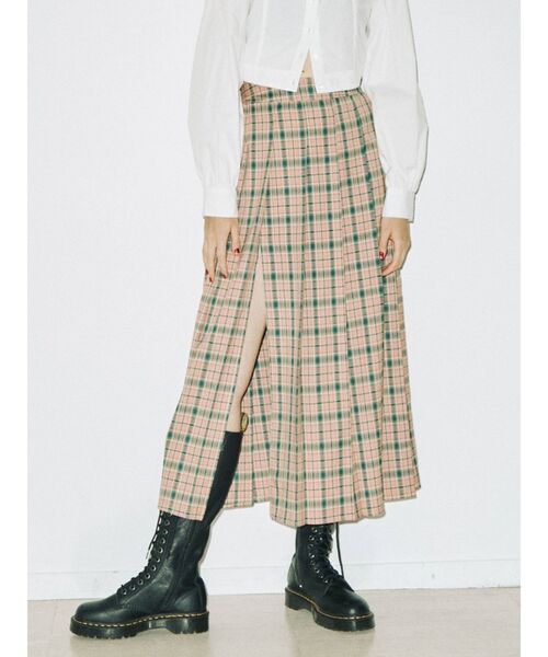 jouetie（ジュエティ）の「プリーツスリットロングスカート（スカート・レディース・ピンク/ブルー/グリーン・MEDIUM）」の3枚目の写真