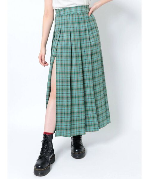 jouetie（ジュエティ）の「プリーツスリットロングスカート（スカート・レディース・ピンク/ブルー/グリーン・MEDIUM）」の8枚目の写真