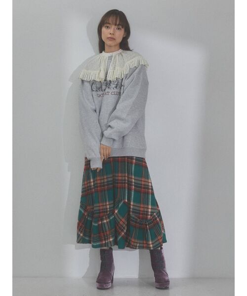 merry jenny（メリージェニー）の「CAT CAT CLUB トレーナー（スウェット・レディース・ライトグレー/アイボリー/チャコールグレー・FREE）」の14枚目の写真