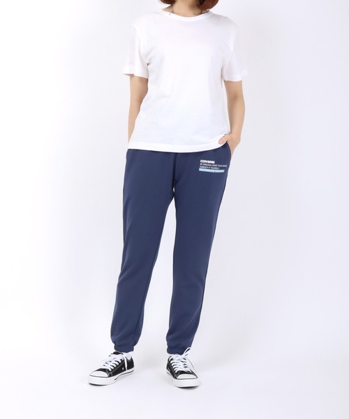 CONVERSE（コンバース）の「CONVERSE（コンバース）ワンポイントロゴ サイドライン スウェットジョガーパンツ レディース/イージーパンツ（スウェットパンツ・レディース・アッシュグレー/ブラック/ネイビー/グレー・L/M）」の20枚目の写真