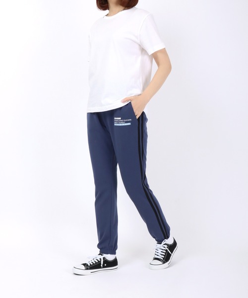 CONVERSE（コンバース）の「CONVERSE（コンバース）ワンポイントロゴ サイドライン スウェットジョガーパンツ レディース/イージーパンツ（スウェットパンツ・レディース・アッシュグレー/ブラック/ネイビー/グレー・L/M）」の19枚目の写真