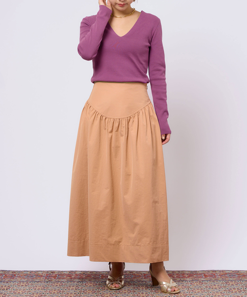 IENA LA BOUCLE（イエナラブークル）の「IENA LA BOUCLE カーブベルトコクーンスカート（スカート・レディース・パープル/オレンジ・36/38）」の4枚目の写真