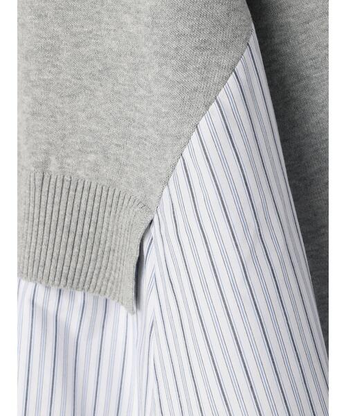 【新品】 Girl リラックス ストライプ セーター プルオーバー ストライプニットハーフジップタートルネックプルオーバー