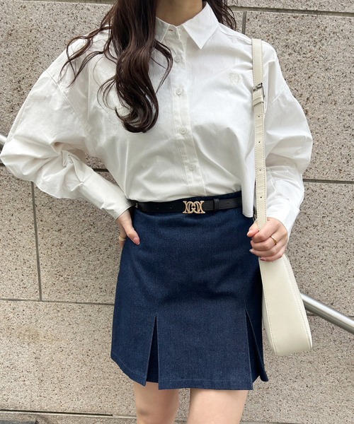 one after another NICE CLAUP（ワンアフターアナザーナイスクラップ）の「NCロゴエンボスホーボーバック　2023SS（ショルダーバッグ・レディース・ブラック/アイボリー/イエロー・FREE）」の19枚目の写真