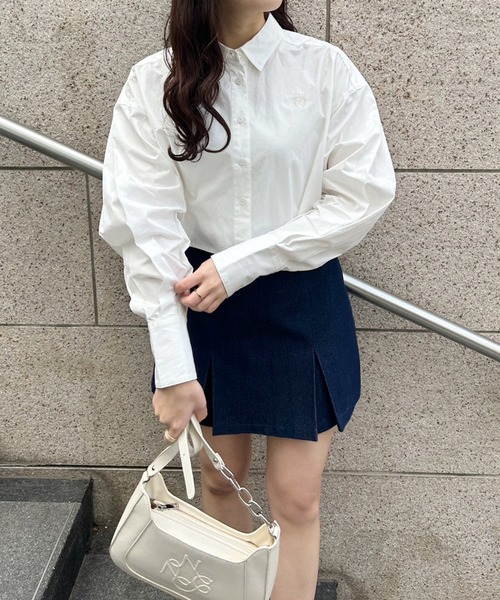 one after another NICE CLAUP（ワンアフターアナザーナイスクラップ）の「NCロゴエンボスホーボーバック　2023SS（ショルダーバッグ・レディース・ブラック/アイボリー/イエロー・FREE）」の18枚目の写真