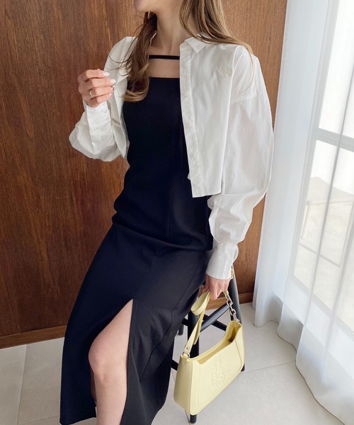 one after another NICE CLAUP（ワンアフターアナザーナイスクラップ）の「NCロゴエンボスホーボーバック　2023SS（ショルダーバッグ・レディース・ブラック/アイボリー/イエロー・FREE）」の12枚目の写真