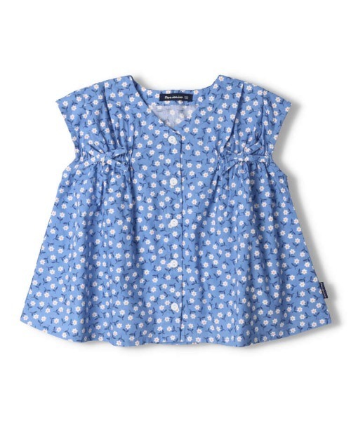 Moujonjon（ムージョンジョン）の「ブロード小花柄ブラウス（シャツ/ブラウス・キッズ・ライトグリーン/イエロー/ターコイズブルー・90/100/110/120/130/140）」の2枚目の写真